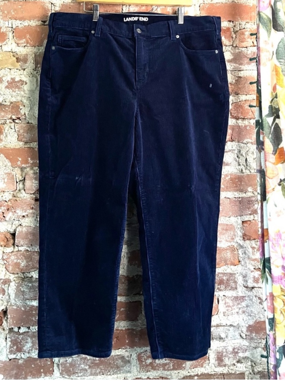 Lands' End Women’s Navy Blue Corduroy Pants Size 20W